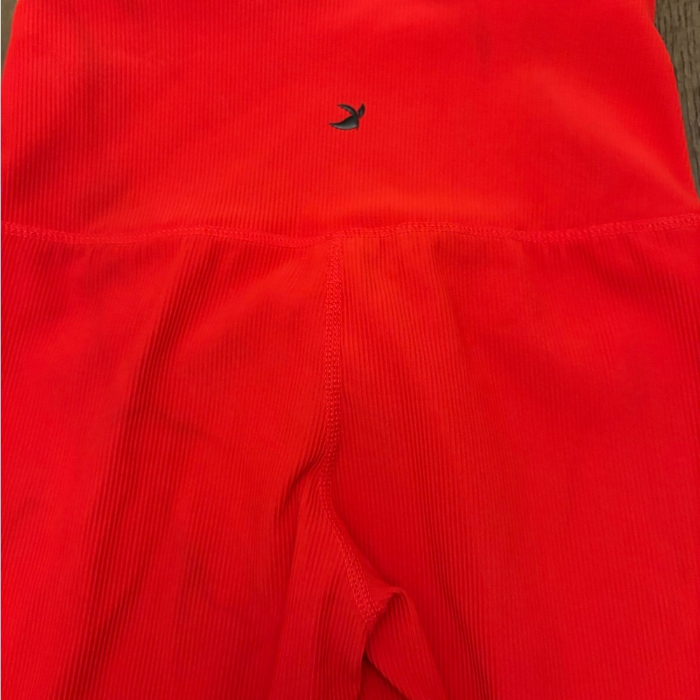 Women’s small red ribbed Glyder leggings - Picture 6 of 8